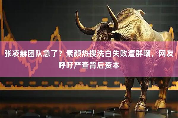张凌赫团队急了？素颜热搜洗白失败遭群嘲，网友呼吁严查背后资本